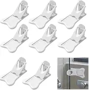 Sliding Door Lock, 8pcs Child Lock, Child Safety Locks, Baby Proof Cupboard Locks with No Screws or Drills, Sliding Window Locks for Sliding Glass Doors, Windows, Closets & Cabinets