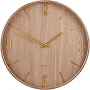 Academy Wood Wall Clock, Dark Natural, 60 x 5.5 x 60 cm