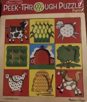 Melissa & Doug Peek Through Puzzle - Farm - New