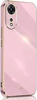 SEAHAI Case for Oppo A58 4G, Electroplating Phnom Penh Design, Ultra Thin, Shiny, Soft Silicone, TPU, Shockproof Mobile Phone Case Cover, Flexible Mobile Phone Case, Protective Case, Purple