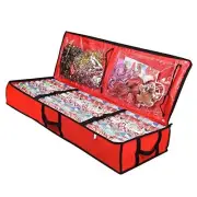 Wrapping Paper Storage Containers | Gift Wrap Organizer Under Bed Red