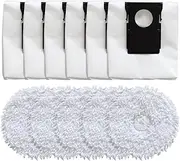 Accessories Kit for Eureka J15 Pro for Ultra Robot Vacuum Cleaner Replacement Parts, 5 Mop Pads, 6 Dust Bags