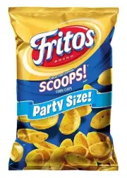 NEW FRITOS SCOOPS! ORIGINAL FLAVOR CORN CHIPS PARTY SIZE BAG