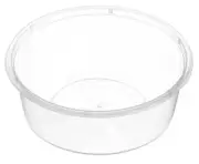 280ml Reusable Round Clear Plastic Food Takeaway Containers & Lid
