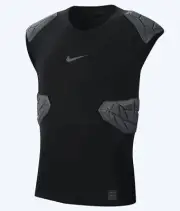 NIKE Pro Hyperstrong Compression 4 Pad BLACK Football Top Shirt Mens Sz 2XL