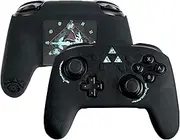 YOCORE Non-Slip Silicone Protective Case Cover, Featuring 2 Thumb Grip Caps and 1 Sticker, Adorable Soft Rubber Skin Protector for Nintendo Switch Pro Controller-SLZJ(Black)
