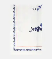 [La DoubleJ] La DoubleJ Large floral linen tablecloth One Size blue
