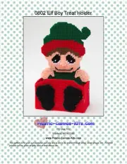 Elf Boy Treat Holder-Christmas-Plastic Canvas Pattern or Kit