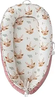 Baby Lounger - Baby Lounger for Newborn, Breathable & Soft Baby Nest Cover Co Sleeping for Baby 0-24 Months, Babies Essentials Gifts, Portable Infant Lounger Baby Floor Seat for Home an