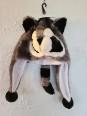 RUGGED WEAR/HIGH DESERT - UNISEX - PLUSH CRITTER HAT - RACCON - ONE SIZE - KIDS