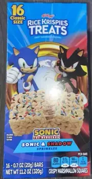 NIOP Sonic The Hedgehog/Rice Krispies Treats; 1 Box-16 Squares; LE; BB: 12/10/25