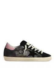 Golden Goose Women's Super-Star Almond Toe Laminated Camouflage Sneakers 5 US / 35 EU