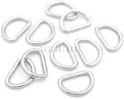 3/8 or 1/2 Inch Tiny D-Ring Findings Metal Welded D Rings for Zipper Puller Lany