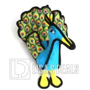 New Tuffy Barnyard Turkey Dog Toy Durable Squeaks Heavy Duty Large Blue Green
