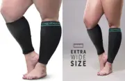 Vagabond Wide Calf Plus-Size Graduated Compression Socks XX-Large, Black