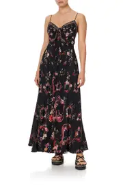 LONG DRESS WITH TIE FRONT A GIRL LIKE YOU