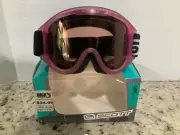 NIB VINTAGE SCOTT SKI GOOGLES Pink No Fog Light Amplifier Lens UVA/UVB