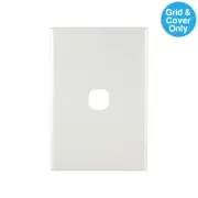 Connected Switchgear GEO 1 Gang Grid Plate White | PB1-L