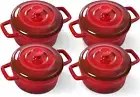Mini Cocotte - 12Oz Ceramic Casserole Dishes -Kitchen Casserole Sets Set of 4