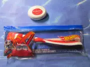 Hot Wheels Oral Care Travel Kit ( Toothbrush, Floss , Toothbrush Cap and Bag )