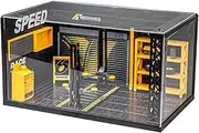 1/24 Diorama Car Garage Repair Shop Model, Decorative Diorama Car Showcase, Garage Scene Layout, Miniature Simulation DIY Toy
