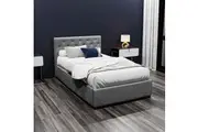 Artiss Bed Frame King Single Size Gas Lift Grey VILA