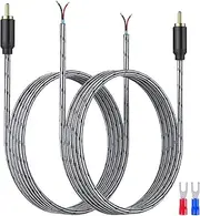 JOLGOO RCA to Speaker Wire Adapter, 2 Pack 6.6 FT, Speaker Wire RCA Male Plug Jack Connector Adapter, Enhance Sound Transmission, Repair Speaker Cord for Amplifiers and AV Receivers