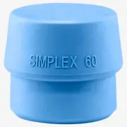 Halder Simplex Soft Blue Rubber Replacement Face Insert, Non-Marring, 2.36"