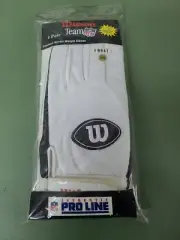 VTG Wilson TEAM NFL Football Gloves AUTHENTIC PRO LINE ADULT XXL BLACK/WHITE NOS