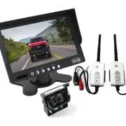 Elinz 7"LCD Monitor HD 4PIN CCD Reversing Camera Digital Wireless Receiver Transmitter