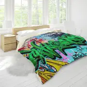 3D Graffiti Quilt Cover Set Bedding Set Pillowcases 108