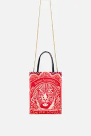 EMBELLISHED MINI TOTE WITH CHAIN STRAP RINSE & ROAR