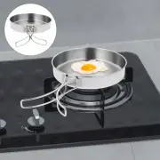 Mini Frying Portable Pan Travel Square Skillet Hiking Cookware Steel Camping