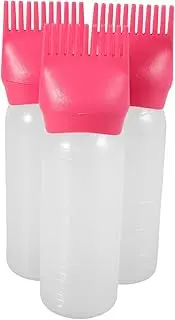 ELAYARD 3pcs Hair Dye Applicator Bottle with Root Comb and Multifunctional Oil Dispenser for Hair Coloring and Perm Simplifying