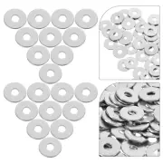 100 Pcs Stainless Steel Flat Washer Washers for Screws Assortment Kit