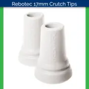 GREY Rebotec 17mm Crutch Tips Ferrules 4 Crutches Walking Sticks Walkers Frame