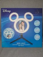 NEW Disney Mickey Mouse 12 Inch LED Ring Light Tripod Phone Holder