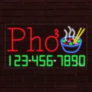 NEW "PHO" w/YOUR PHONE NUMBER 33x18 INCH LED FLEX WINDOW/WALL INDOOR SIGN 35031