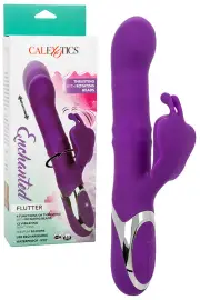 California Exotic Flutter 9.5" Thrusting Beaded Rabbit Vibrator with Fluttering Clitoral Teaser