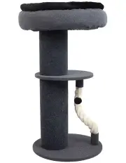 [Charlies] Higher Cat Tree Scratching Tower With Snuggle Bed in Dark Grey/Black