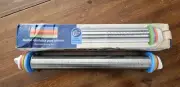 Adjustable Rolling Pin, Stainless Steel Rolling Pin with Thickness Rings, 17"