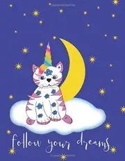 FALLOW YOUR DREAMS: CUTE CAT UNICORN, EXTRA LARGE BLANK By Blue Sky Press NEW
