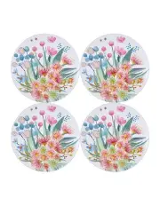 [Maxwell & Williams] Royal Botanic Gardens Eucalyptus Bloom Round Cork Back Placemat 32cm Set of 4 Gift Boxed