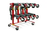 2360kg Set of 4 Vehicle Positioning Jacks with Rack Stand, Mechanical Ratcheting Foot Pedal Wheel Dolly For Auto Car Moving