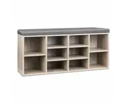 Shoe Cabinet Bench Shoes Storage Rack Organiser Shelf Cupboard Wood Natural