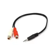 3.5mm AUX Stereo to 2 RCA Female Audio Y Cable Adapter Cord For Speakers TV