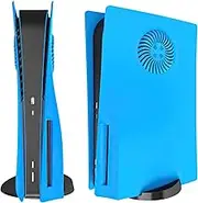 Face Plate Cover Shell with Cooling Vents for PS5 Disc Edition Console Faceplate, Accessories Compatible with Playstation 5 Protective Replacement Panels (Starlight Blue)
