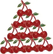 jojofuny 10pcs Cherry Charms DIY Jewelry Making Beads for Bracelet Necklace Craft