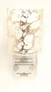 BATH & BODY WORKS WALLFLOWERS WHITE & GOLD MARBLY PLUGIN DIFFUSER NEW!
