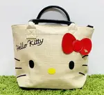 【震撼精品百貨】HELLO KITTY 凱蒂貓 日本三麗鷗 KITTY 編織手提袋/側背包-大臉#29611 震撼日式精品百貨